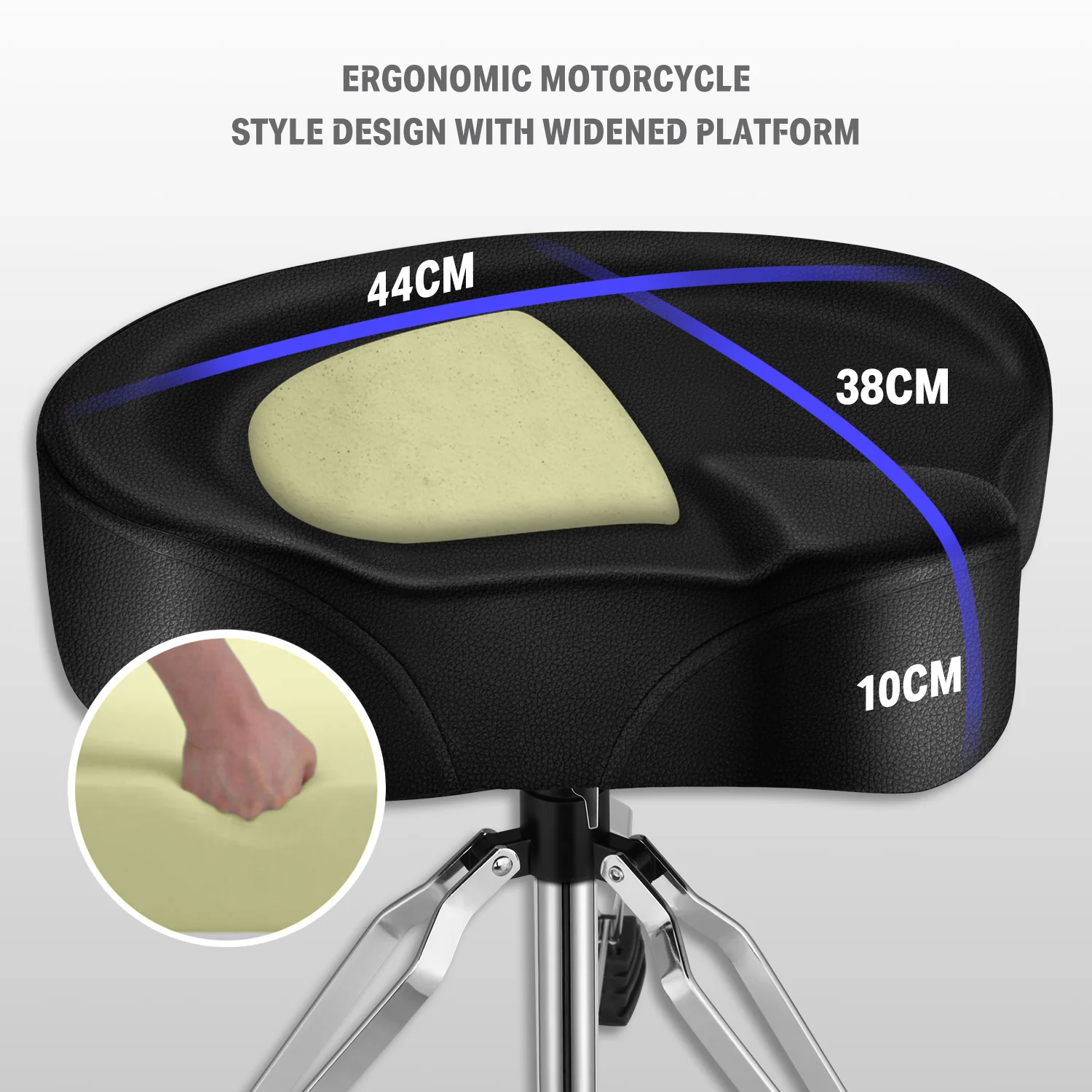 Donner Adjustable Drum Throne Motorcycle Seat Style - Image 7