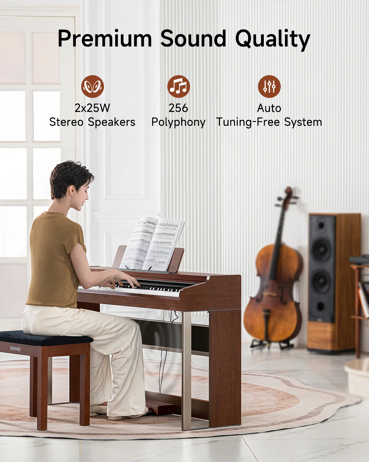 Donner DDP-200 PRO Hammer Keyboard Digital Piano - Image 19