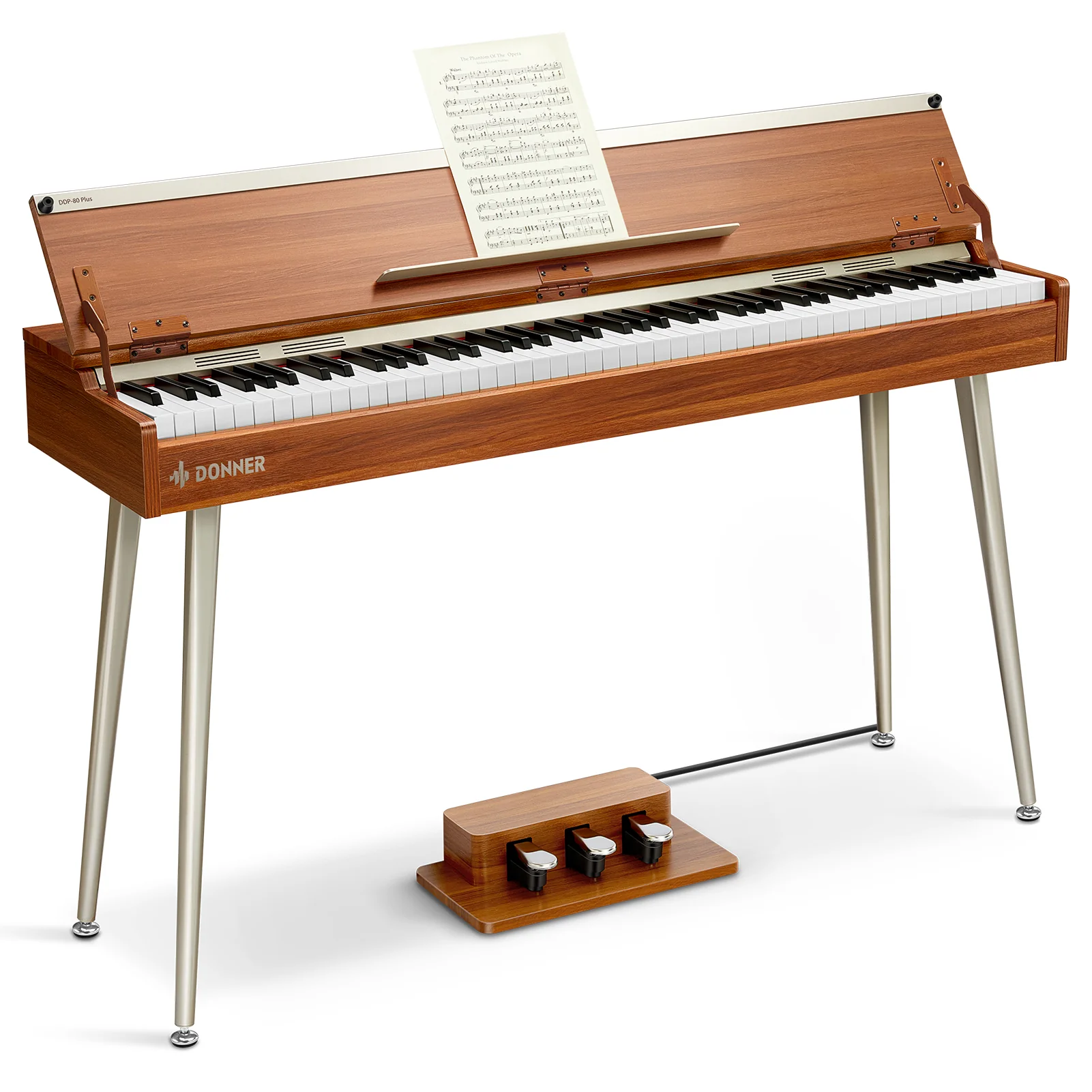 Donner DDP-80 PLUS Wooden Upright Digital Keyboard Piano - Image 4