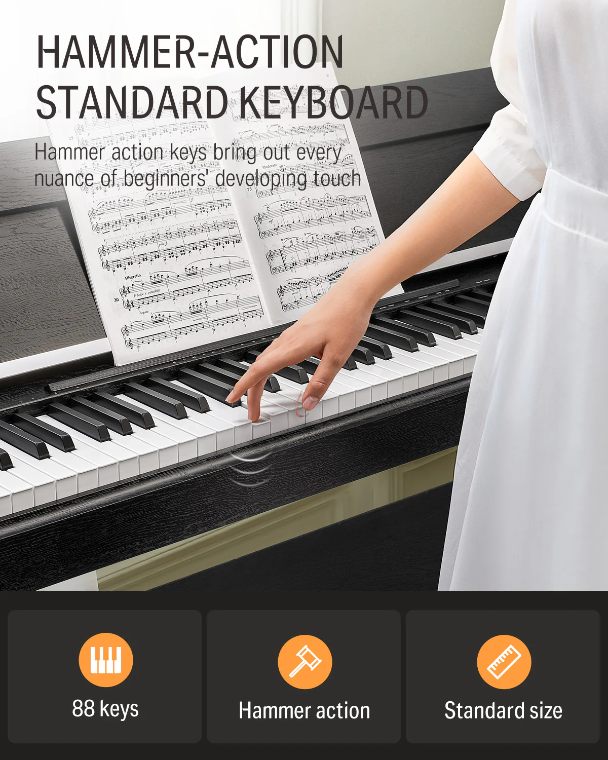 Donner DDP-90 PRO Fully Weighted Home Digital Piano - Image 10