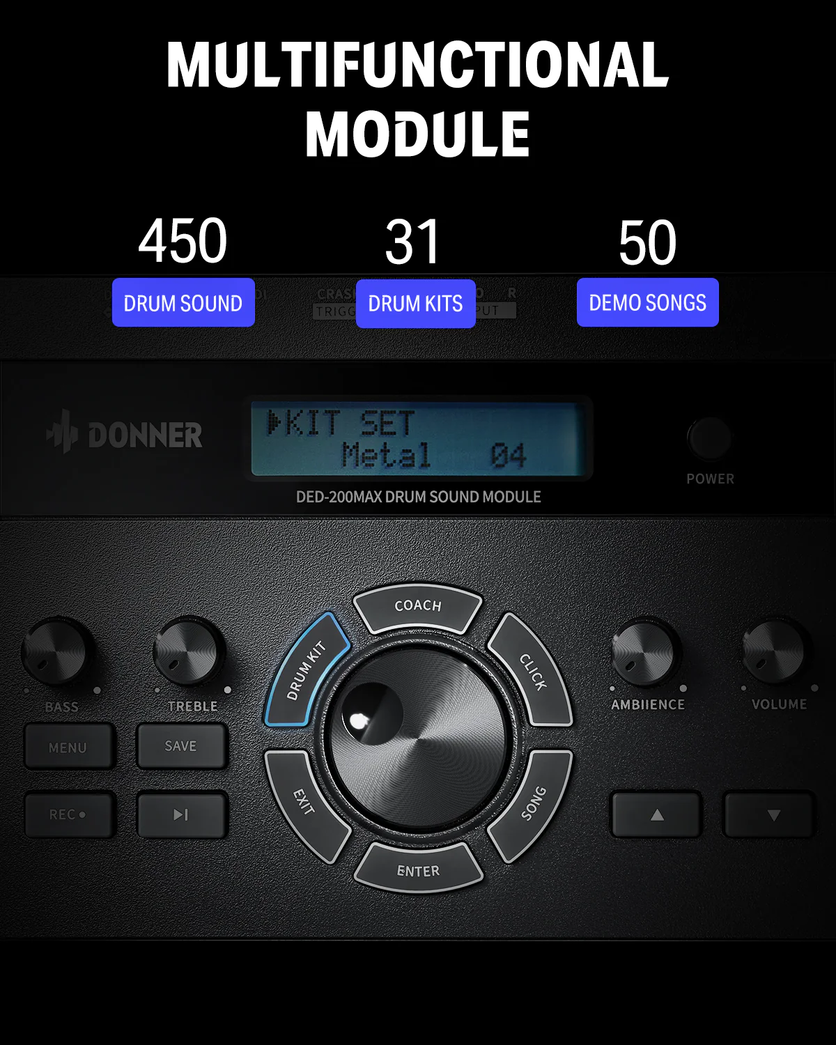 Donner DED-200MAX Electronic Drum Set - Image 5