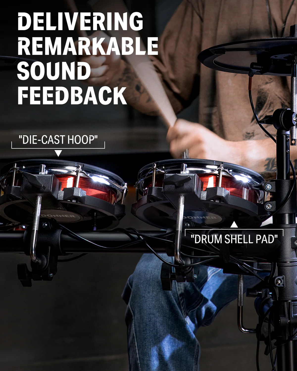 Donner DED-200MAX Electronic Drum Set - Image 8