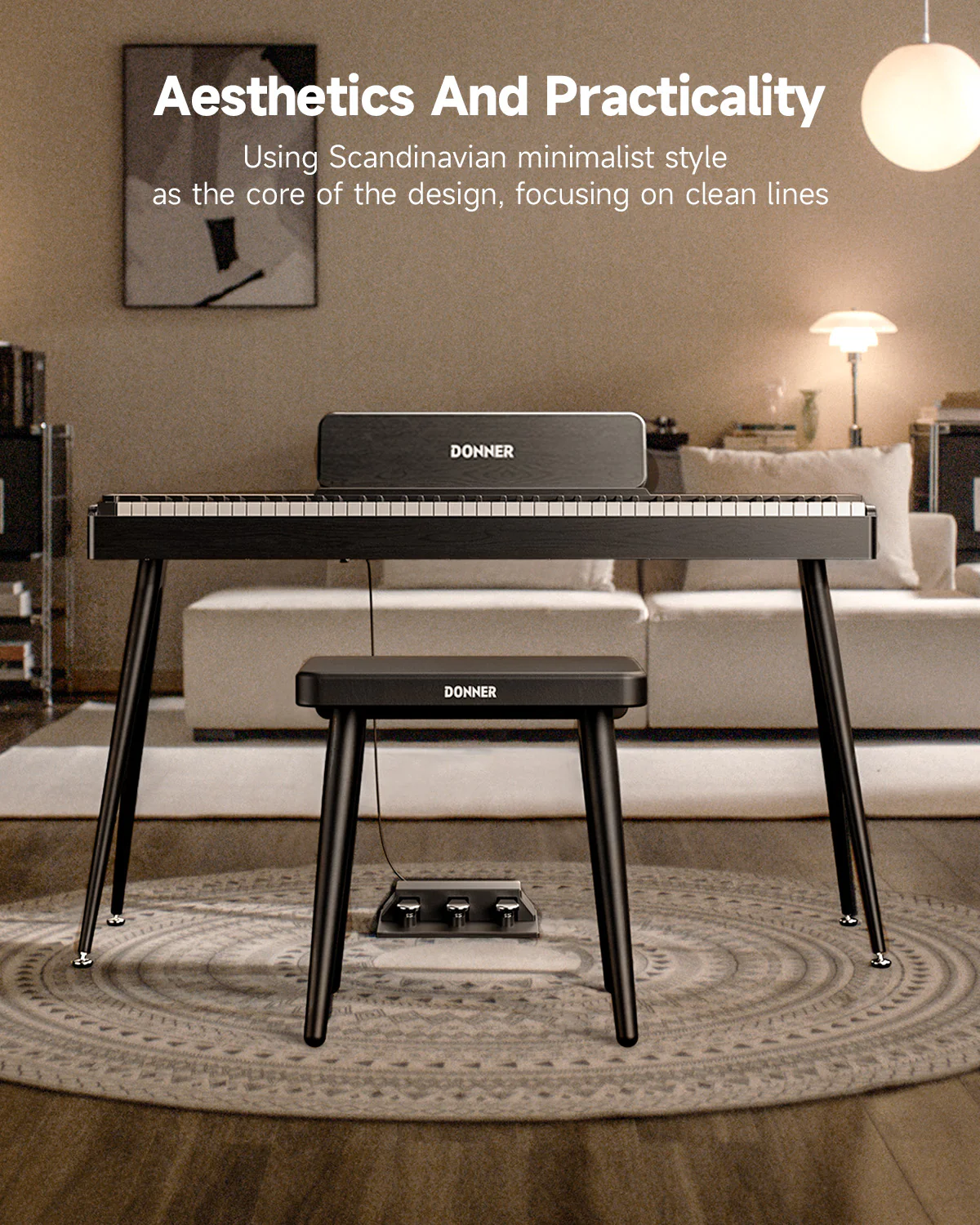 Donner DKB-100 Home Style Piano Bench - Image 4