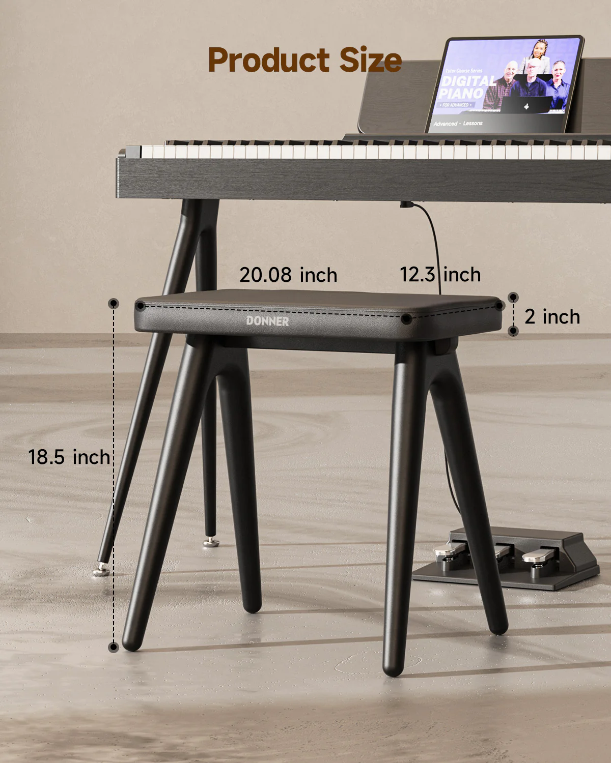 Donner DKB-100 Home Style Piano Bench - Image 8