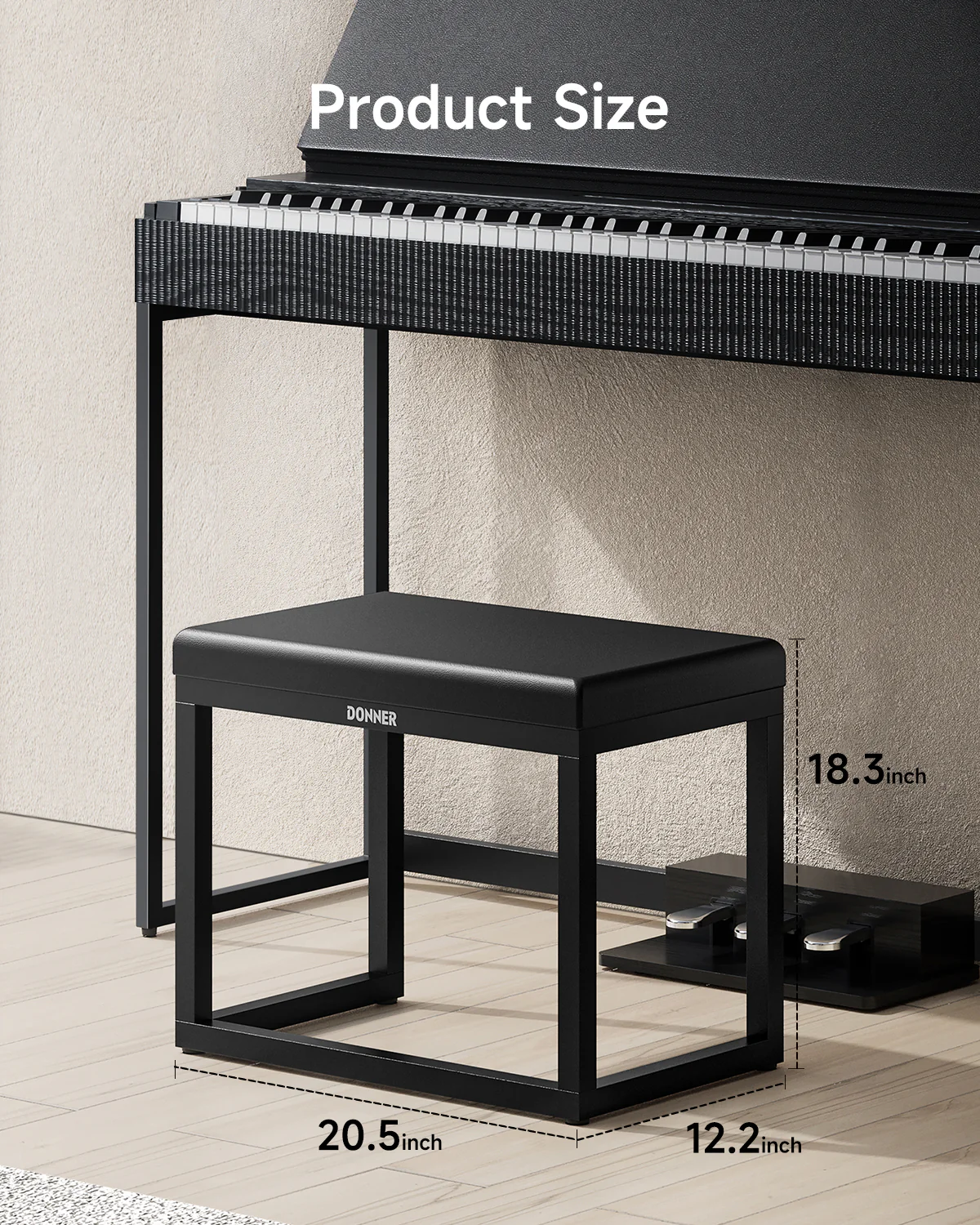 Donner DKB-200 Scandinavian Style Piano Bench - Image 6