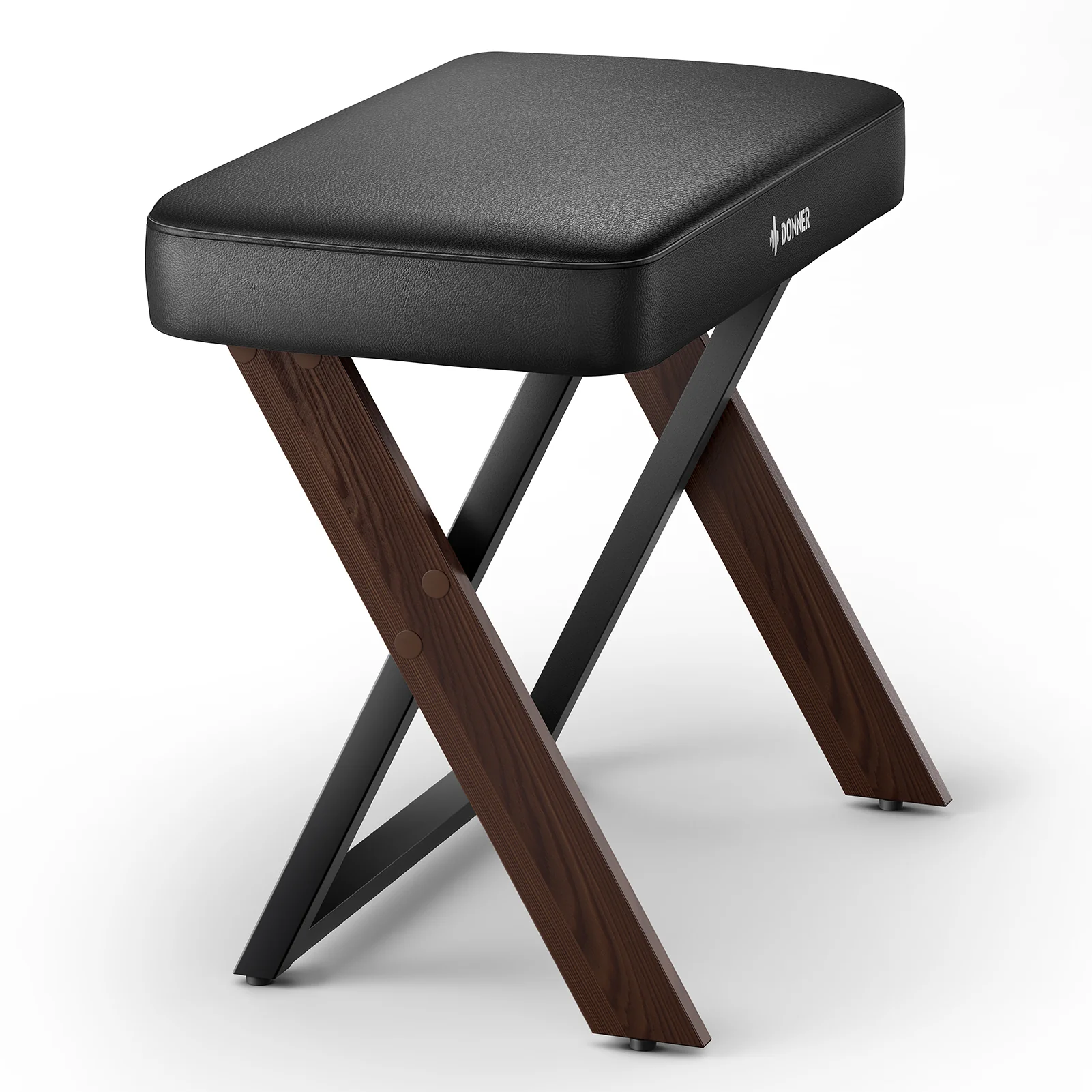 Donner DKB-300 Home Style Thick Padded Piano Bench, Walnut color - Image 3