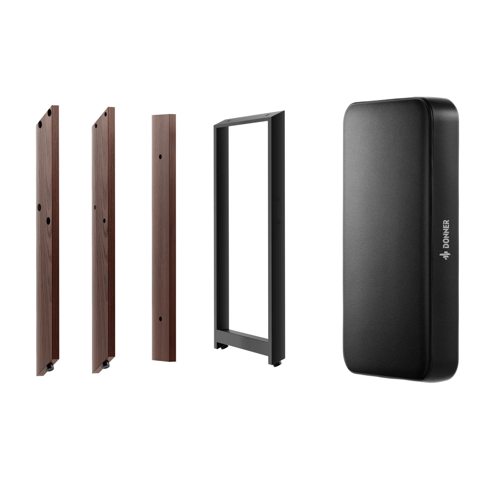 Donner DKB-300 Home Style Thick Padded Piano Bench, Walnut color - Image 4