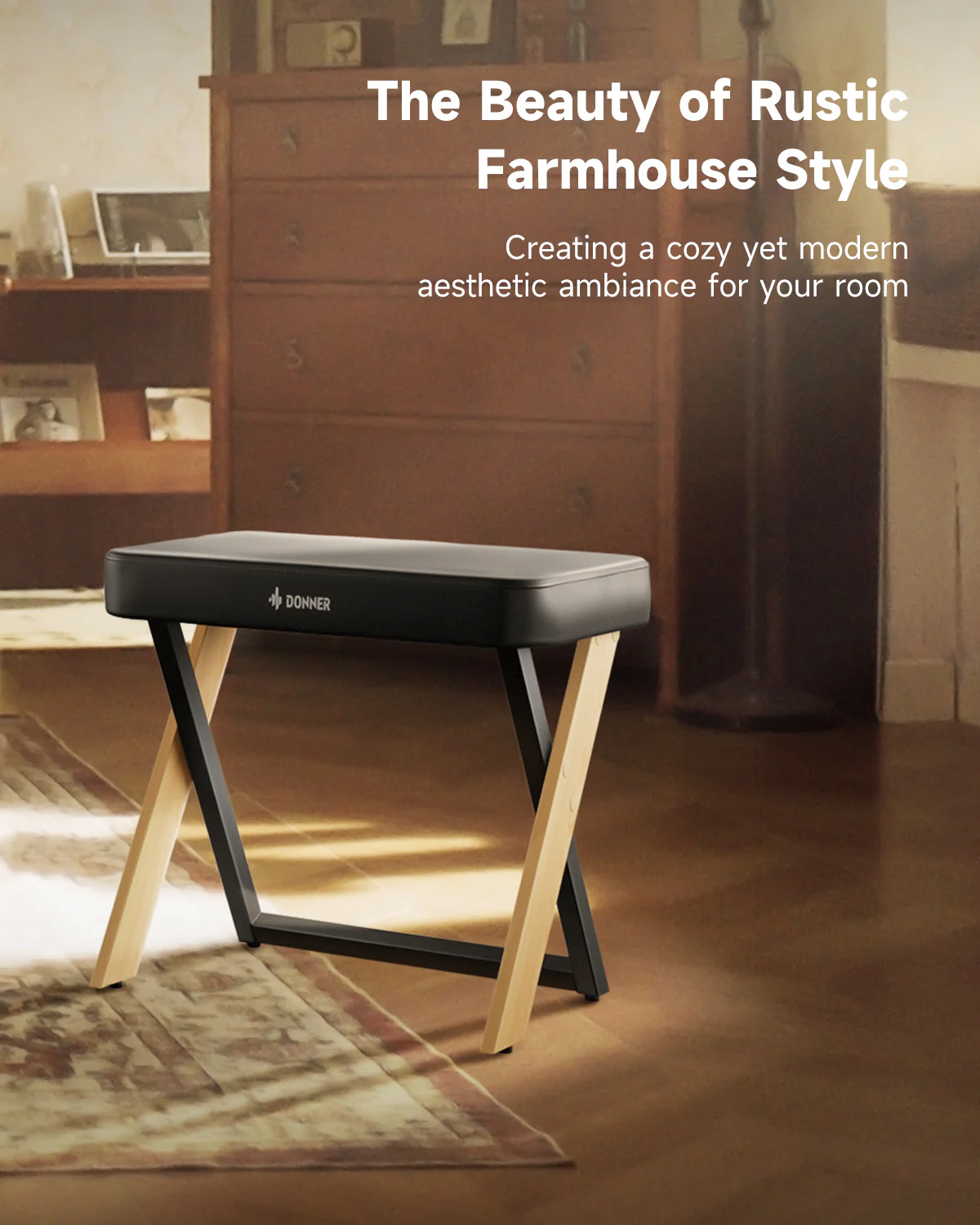 Donner DKB-300 Thick Padded Piano Bench - Image 7