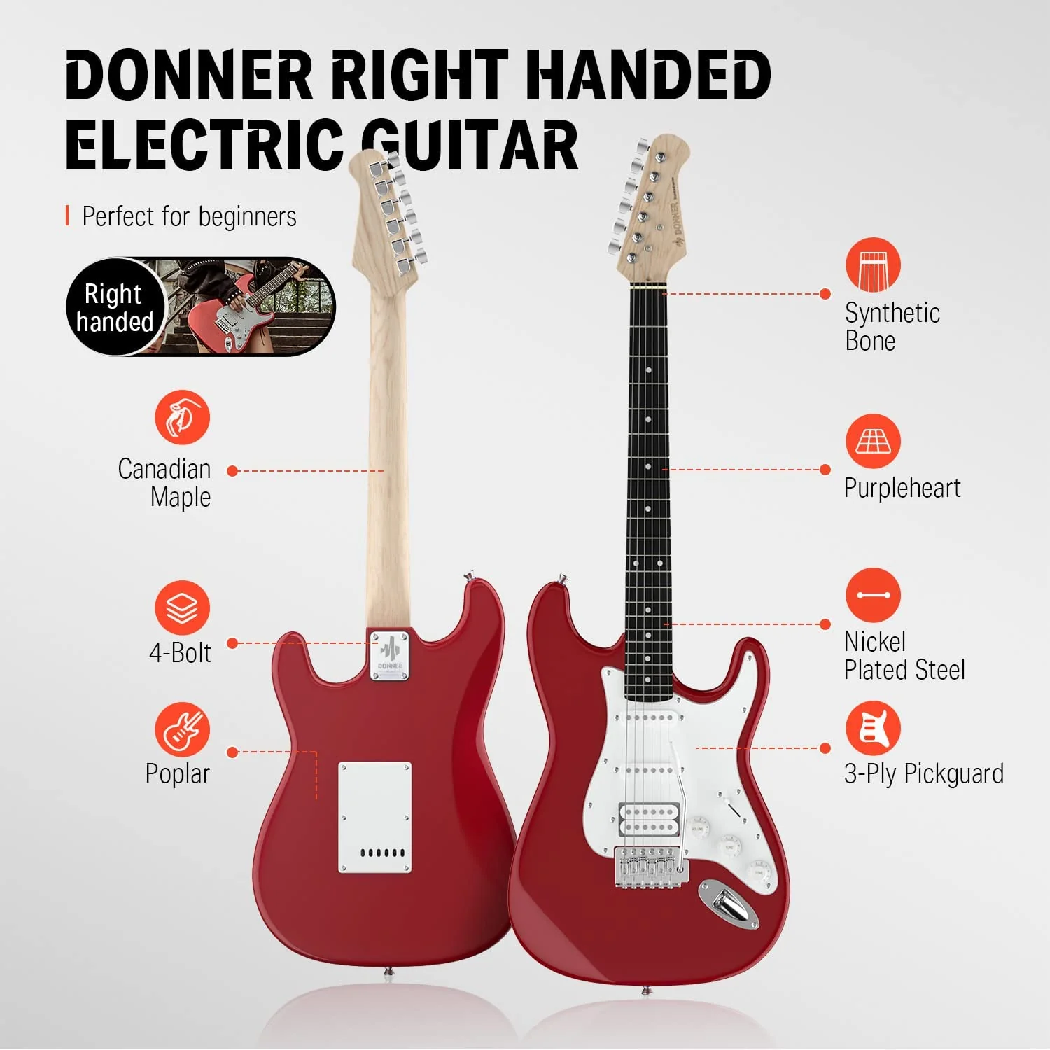 Donner DST-100 Electric Guitar Kit - Image 13