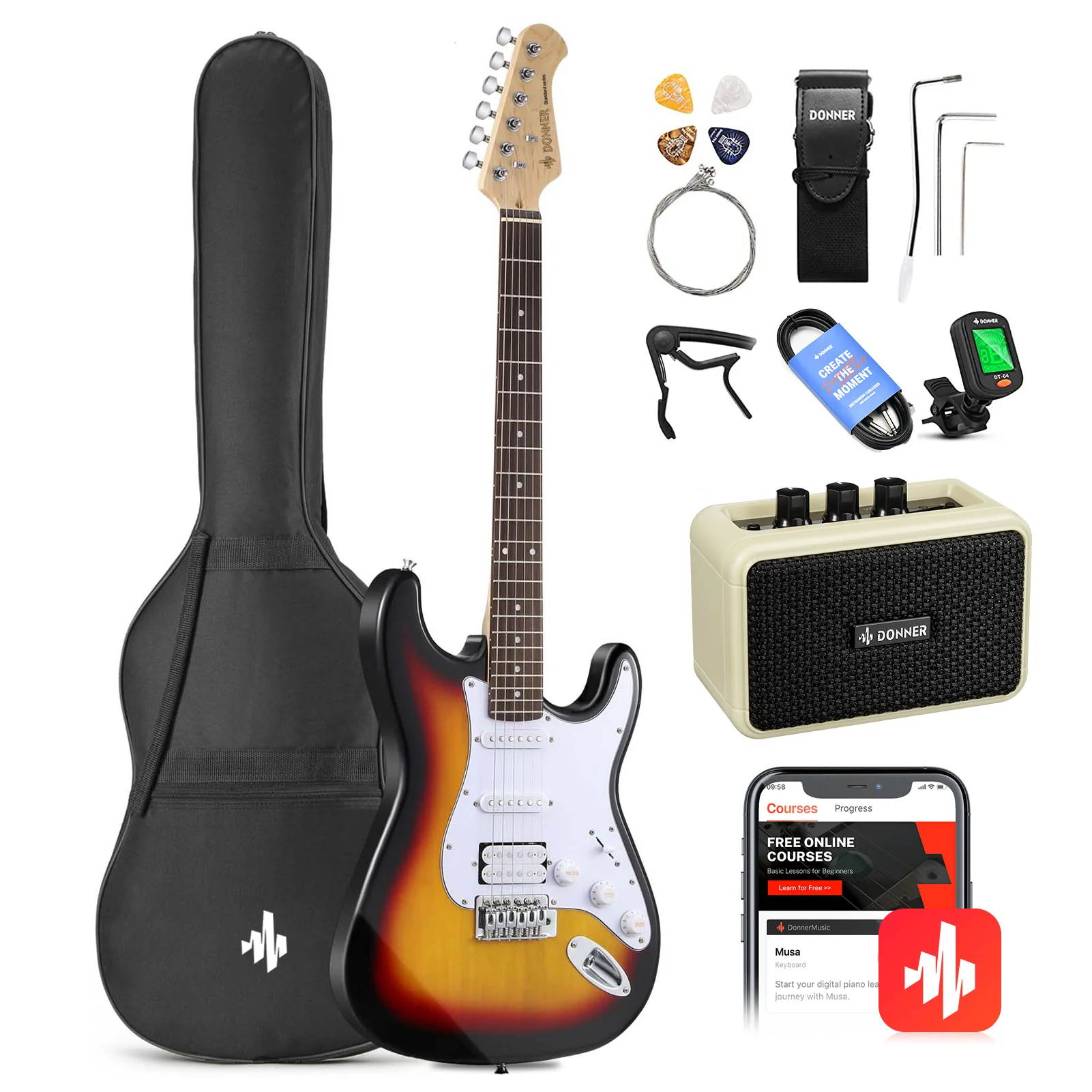 Donner DST-100 Electric Guitar Kit - Image 3