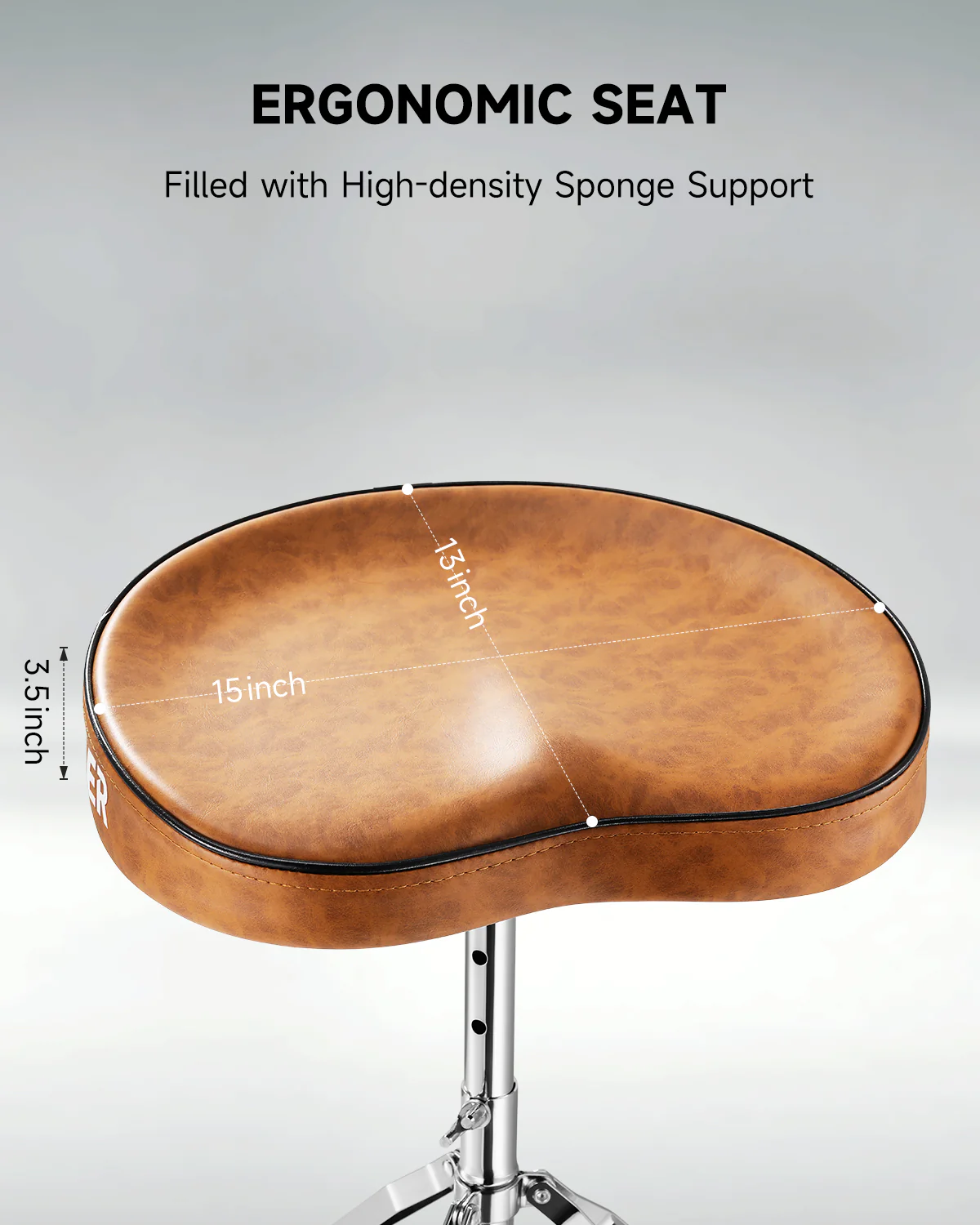 Donner DT-50 Slim Saddle Drum Throne - Image 3