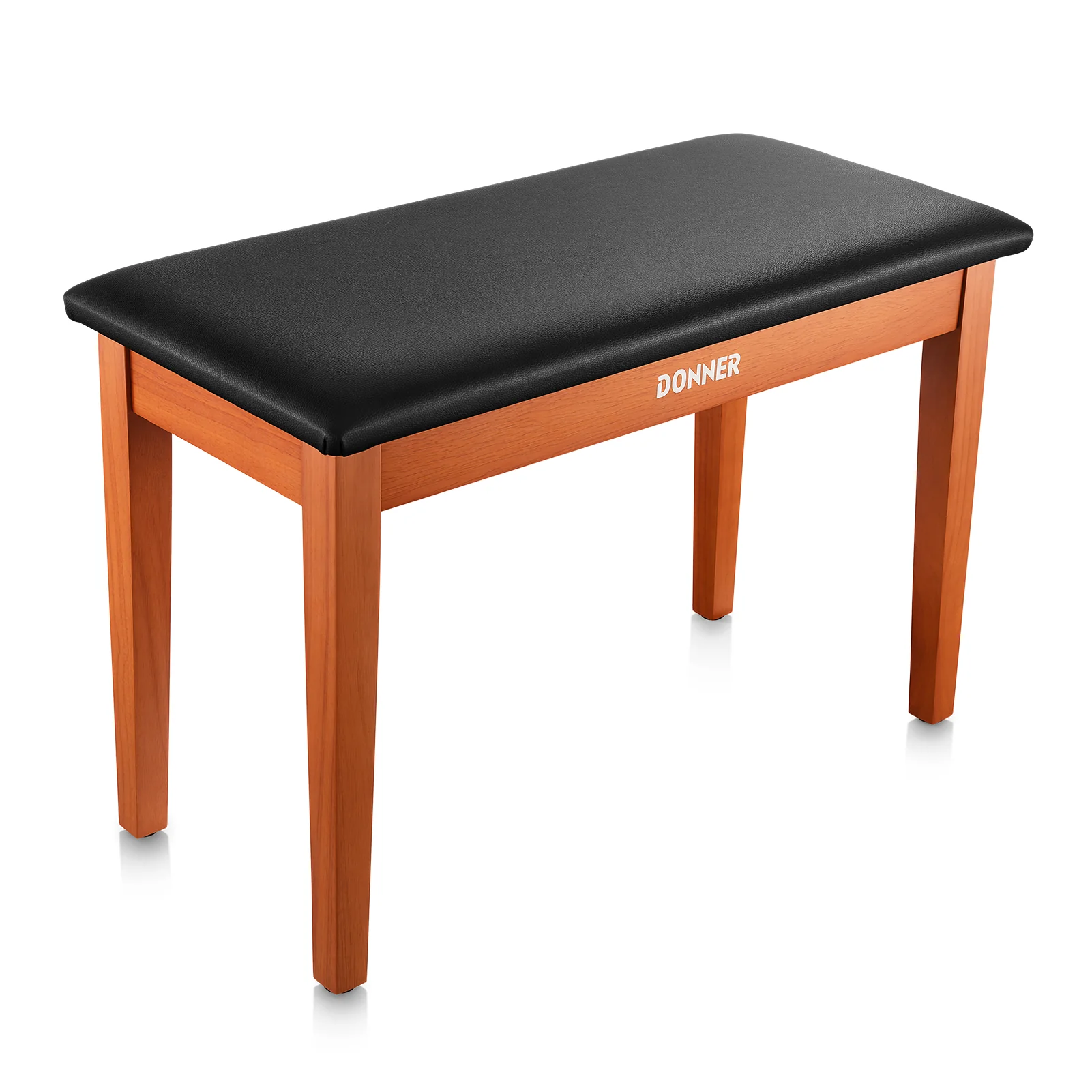 Donner Duet Piano Bench Stool with Storage Wooden - Image 3