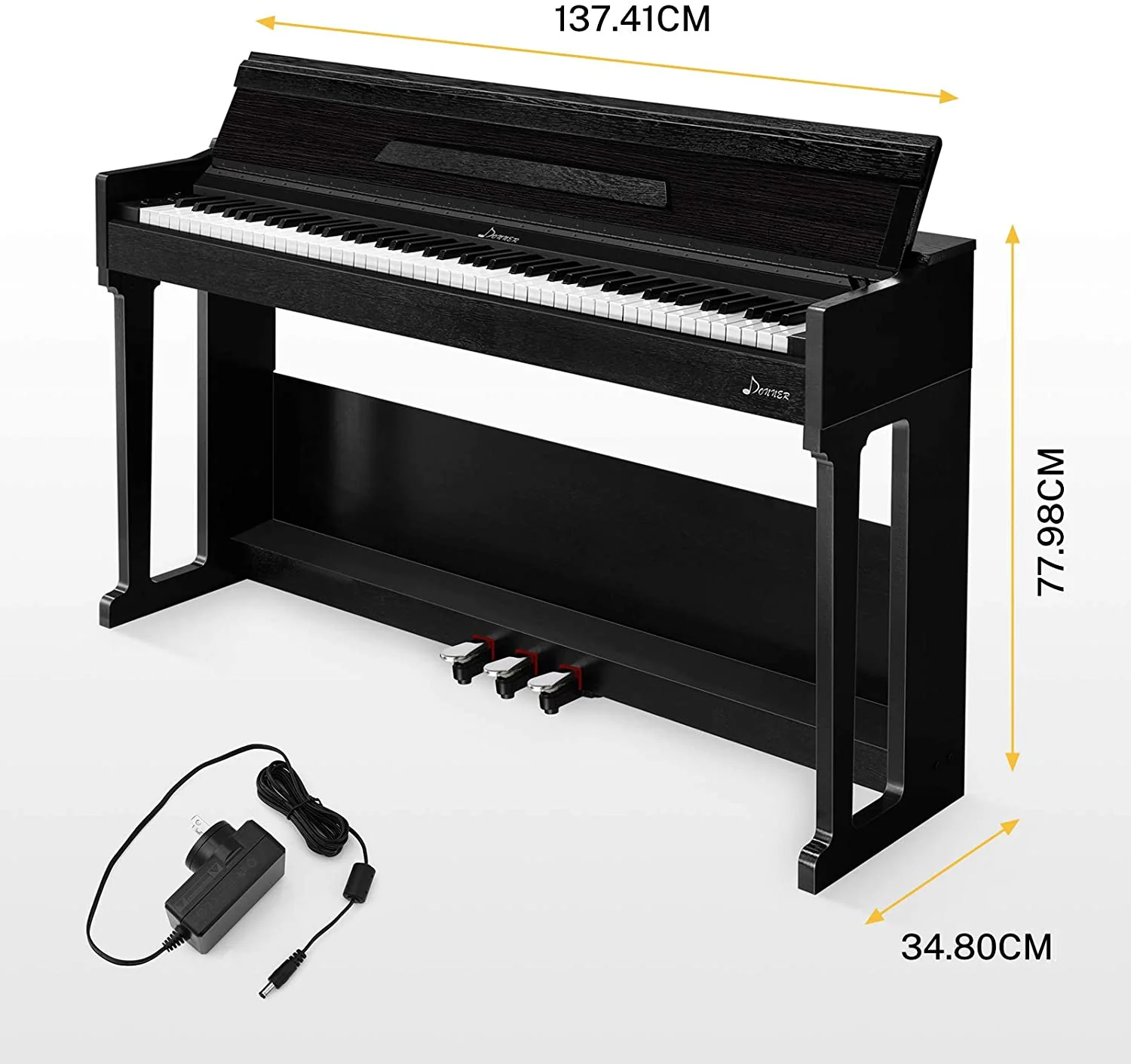 Donner DDP-90 Upright Digital Piano with Flip Cover - Image 22