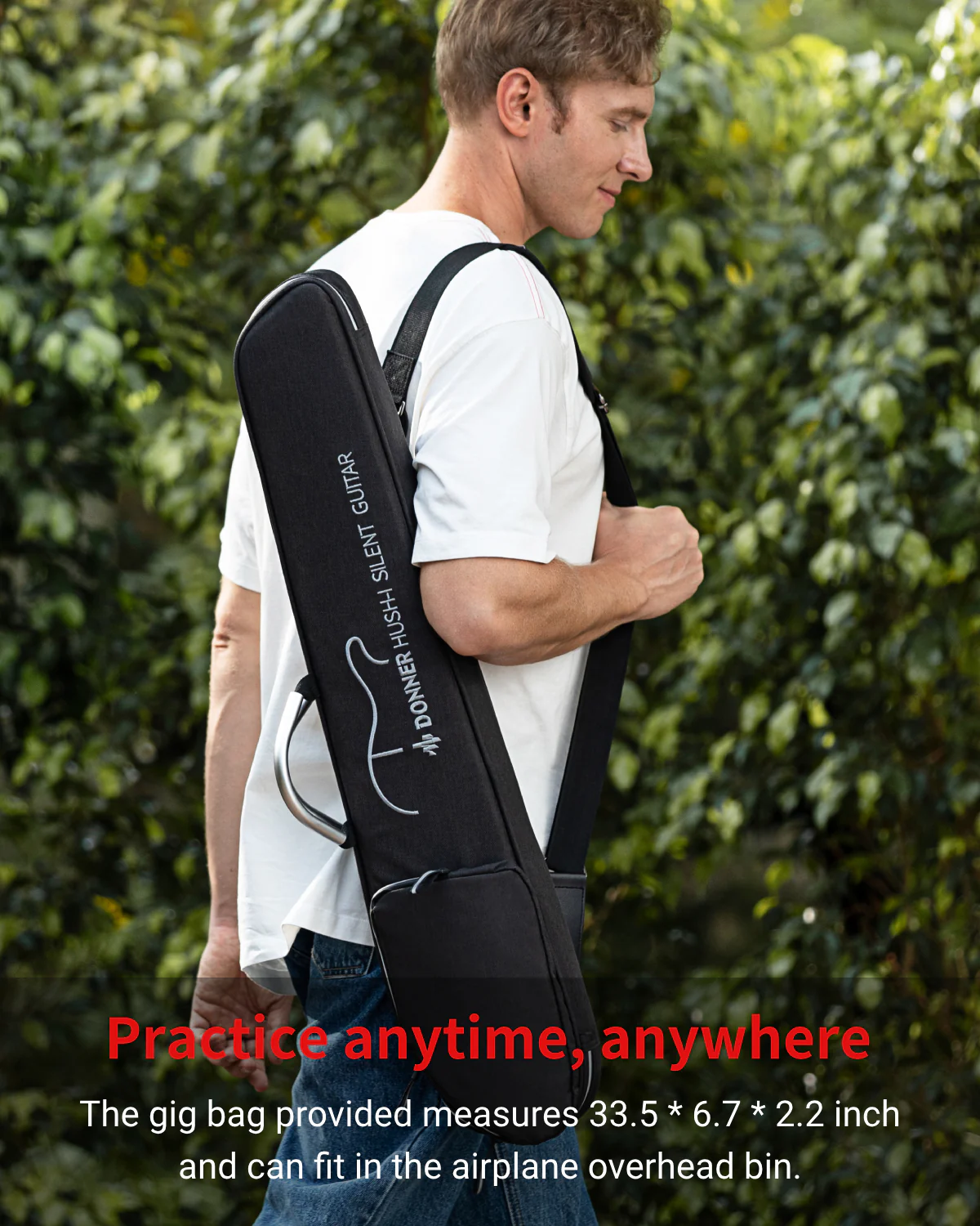 Donner HUSH™ I Acoustic-Electric Travel Guitar - Image 11