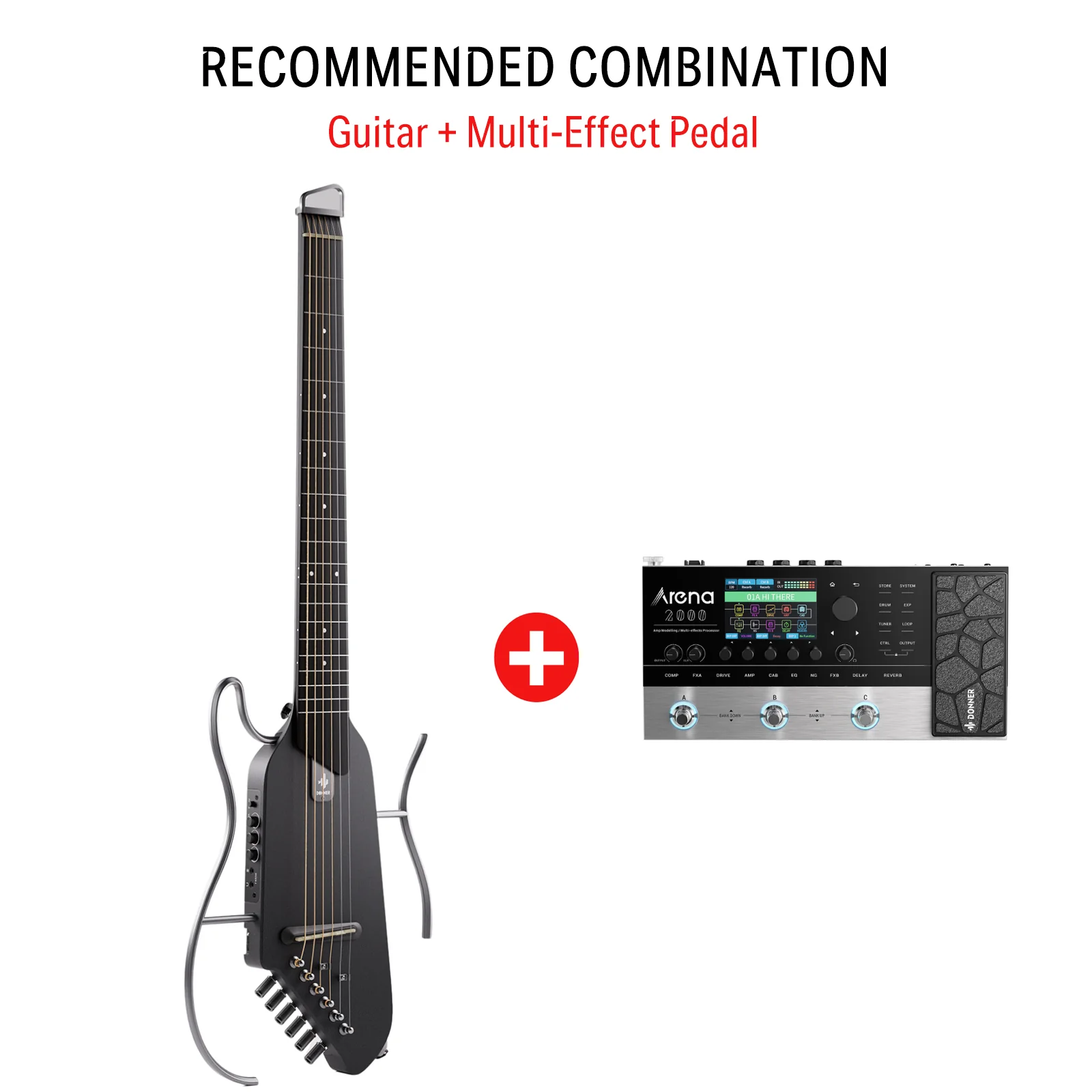 Donner HUSH™ I Acoustic-Electric Travel Guitar - Image 8