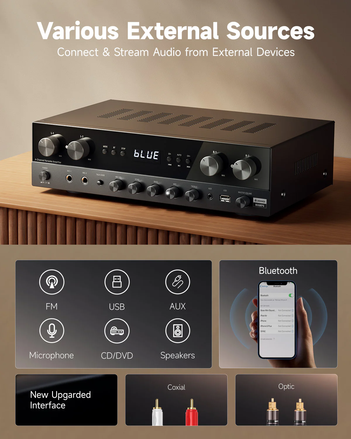 Donner MAMP5 4 Channel Amplifier - Image 7