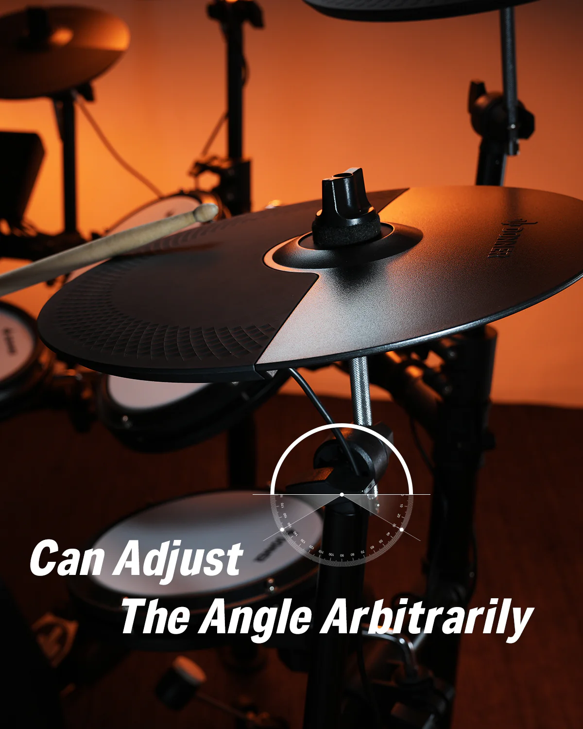 Donner Mute Cymbal Set with 12-inch Cymbals and Cymbals Stand For DED-200 Expansion - Image 7