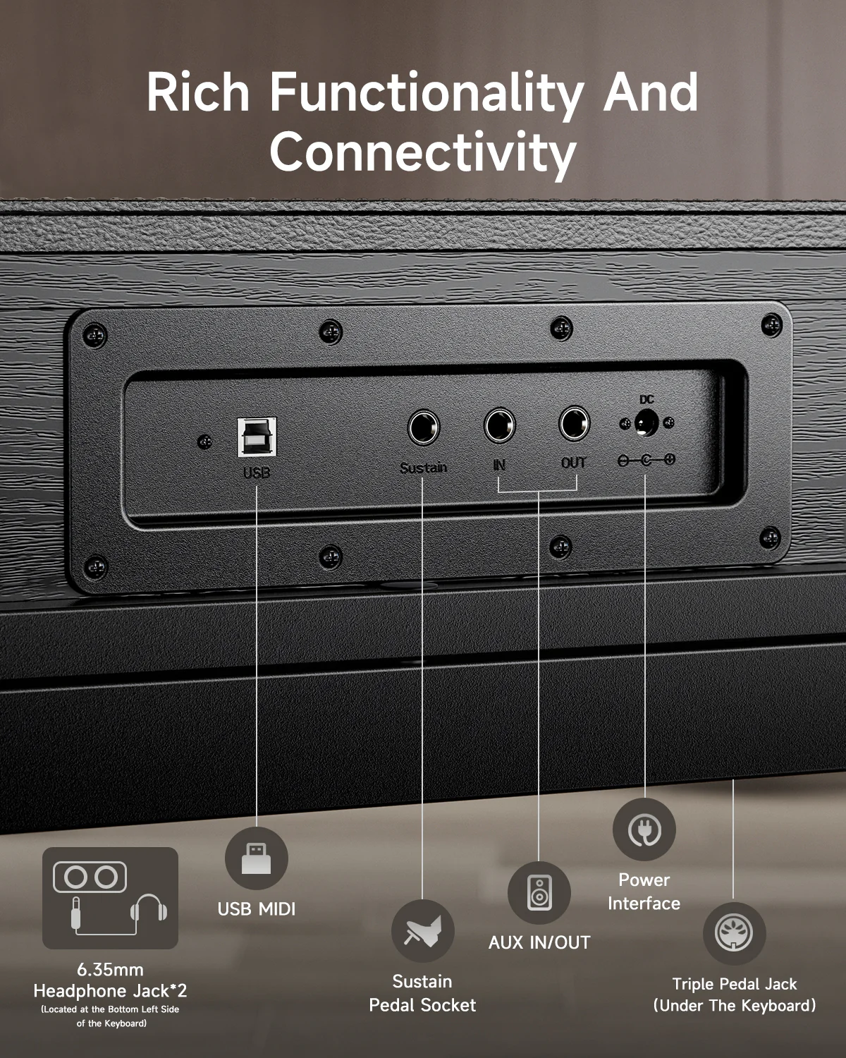 Donner OURA™ S300 Stylish Digital Piano Keyboard - Image 11