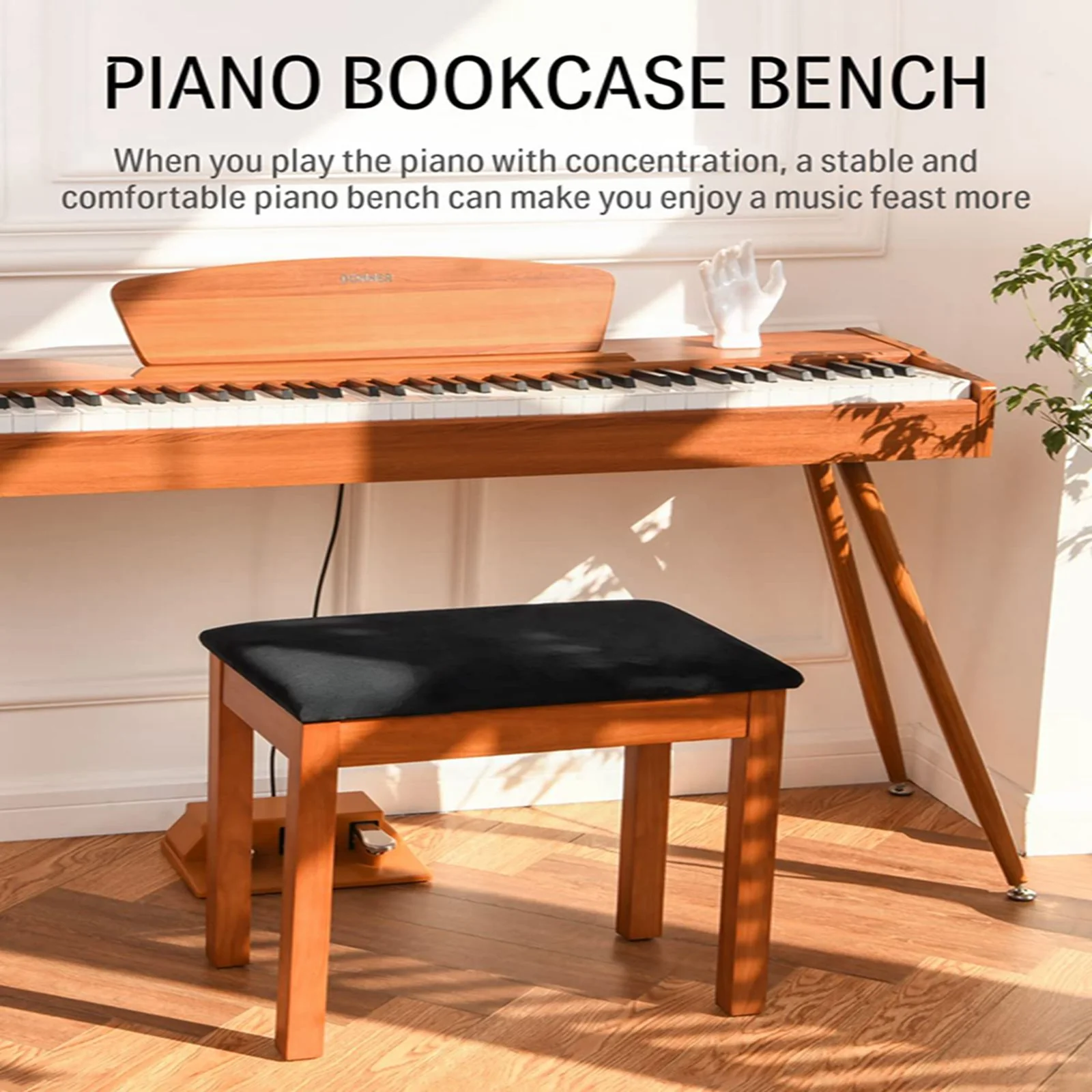 Donner DKB-10 Piano Bench w/Storage - Image 6