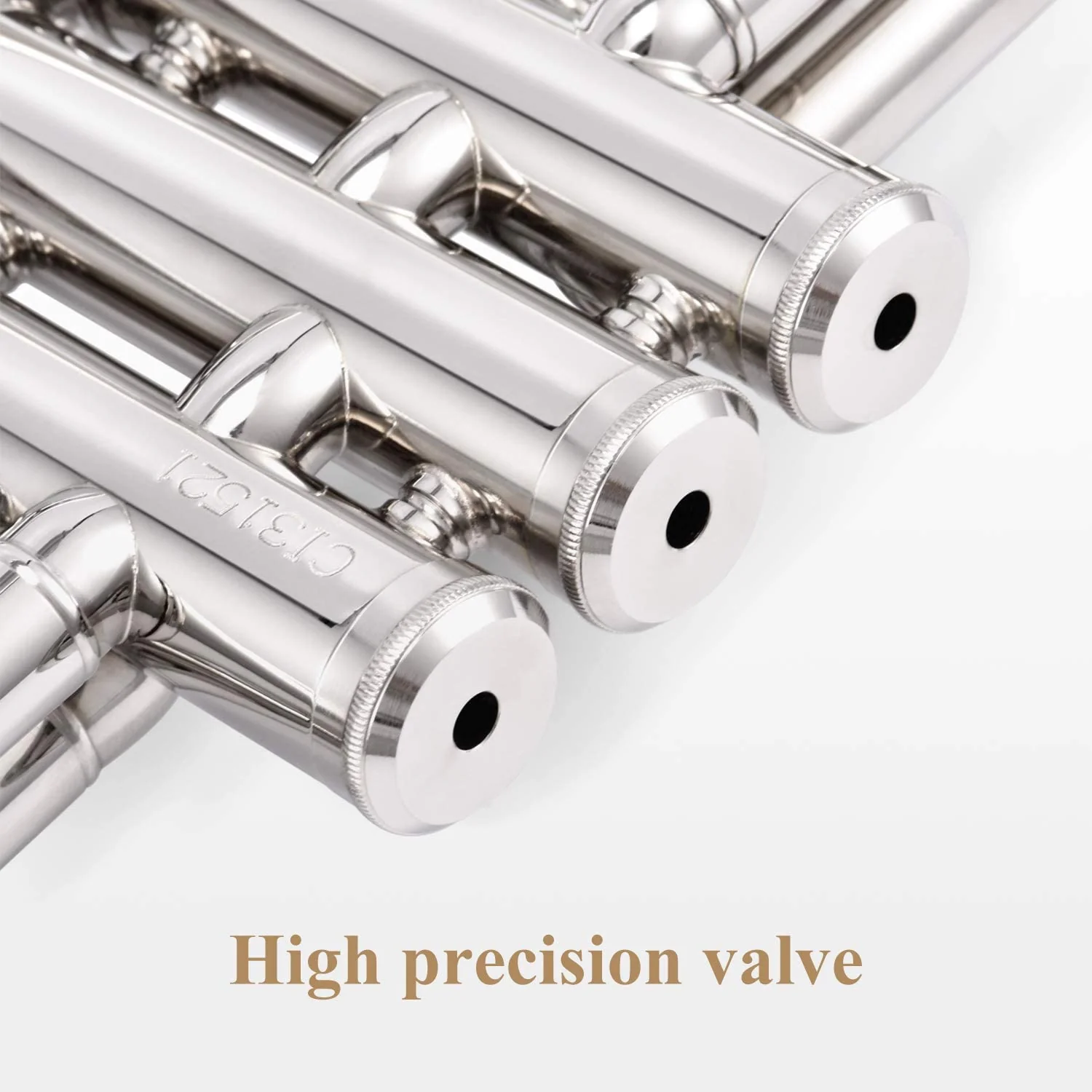 Eastar ETR-380N Trumpet Standard Student Bb Trumpet Set with 7C Mouthpiece,White Gloves,Cloth,Valve Oil,Cleaning Suit,Hard Case,Nickel - Image 5