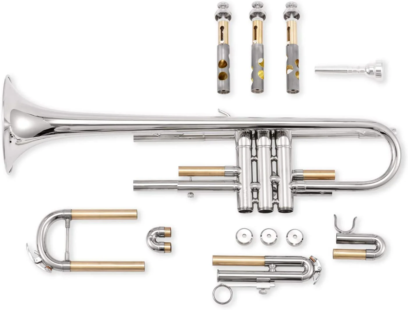 Eastar ETR-380N Trumpet Standard Student Bb Trumpet Set with 7C Mouthpiece,White Gloves,Cloth,Valve Oil,Cleaning Suit,Hard Case,Nickel - Image 7